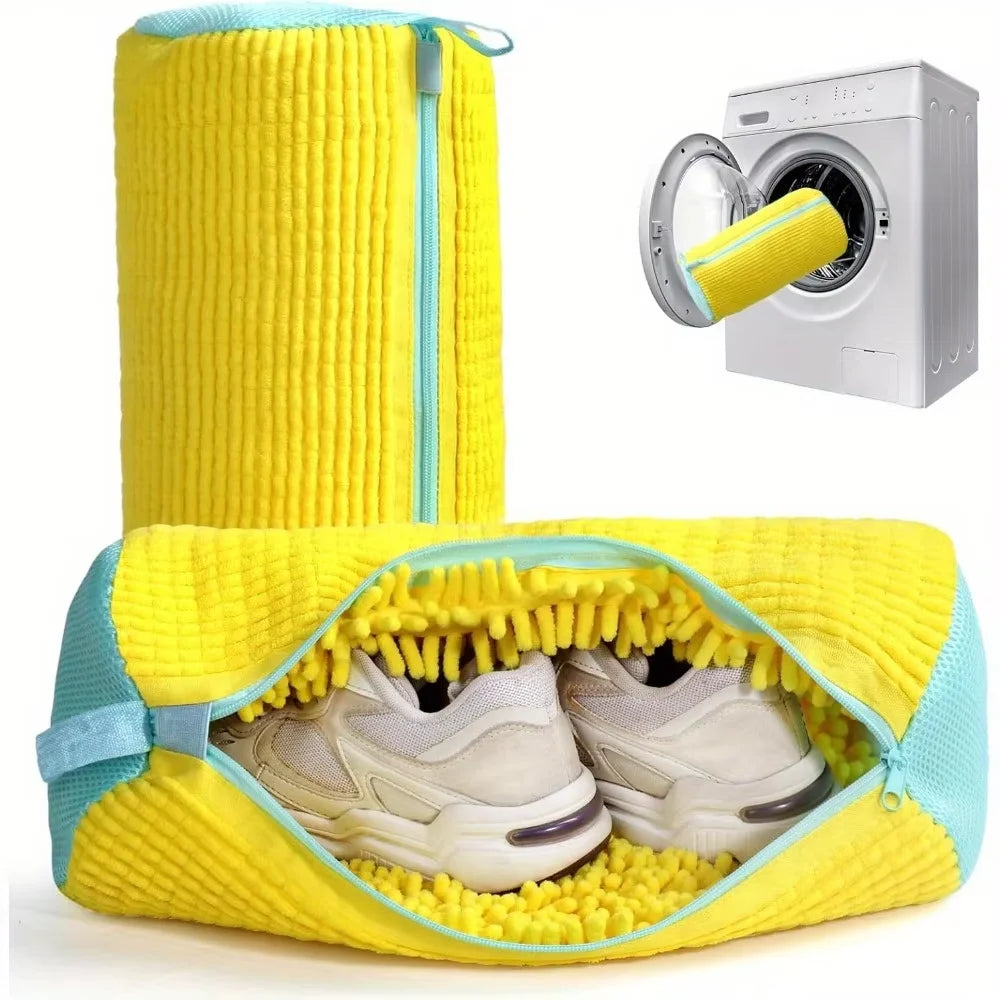 Wash Shoes Bag Padded Net Laundry Shoes Protector Fluffy fibers Polyester Washing Shoes Machine Laundry Bag Drying Bags