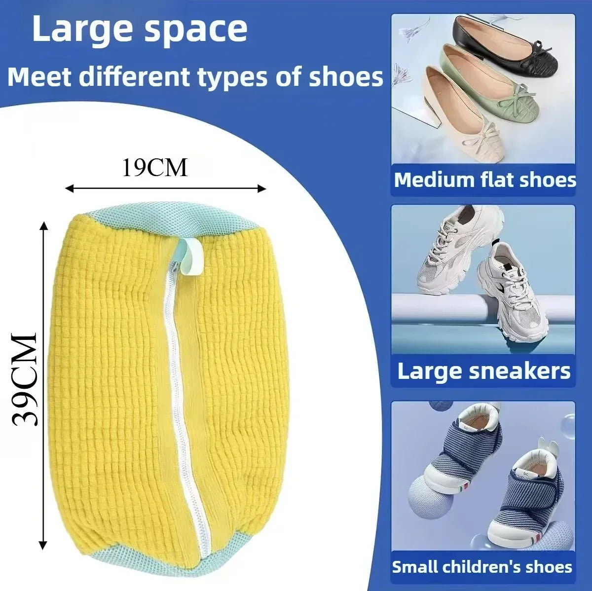 Wash Shoes Bag Padded Net Laundry Shoes Protector Fluffy fibers Polyester Washing Shoes Machine Laundry Bag Drying Bags