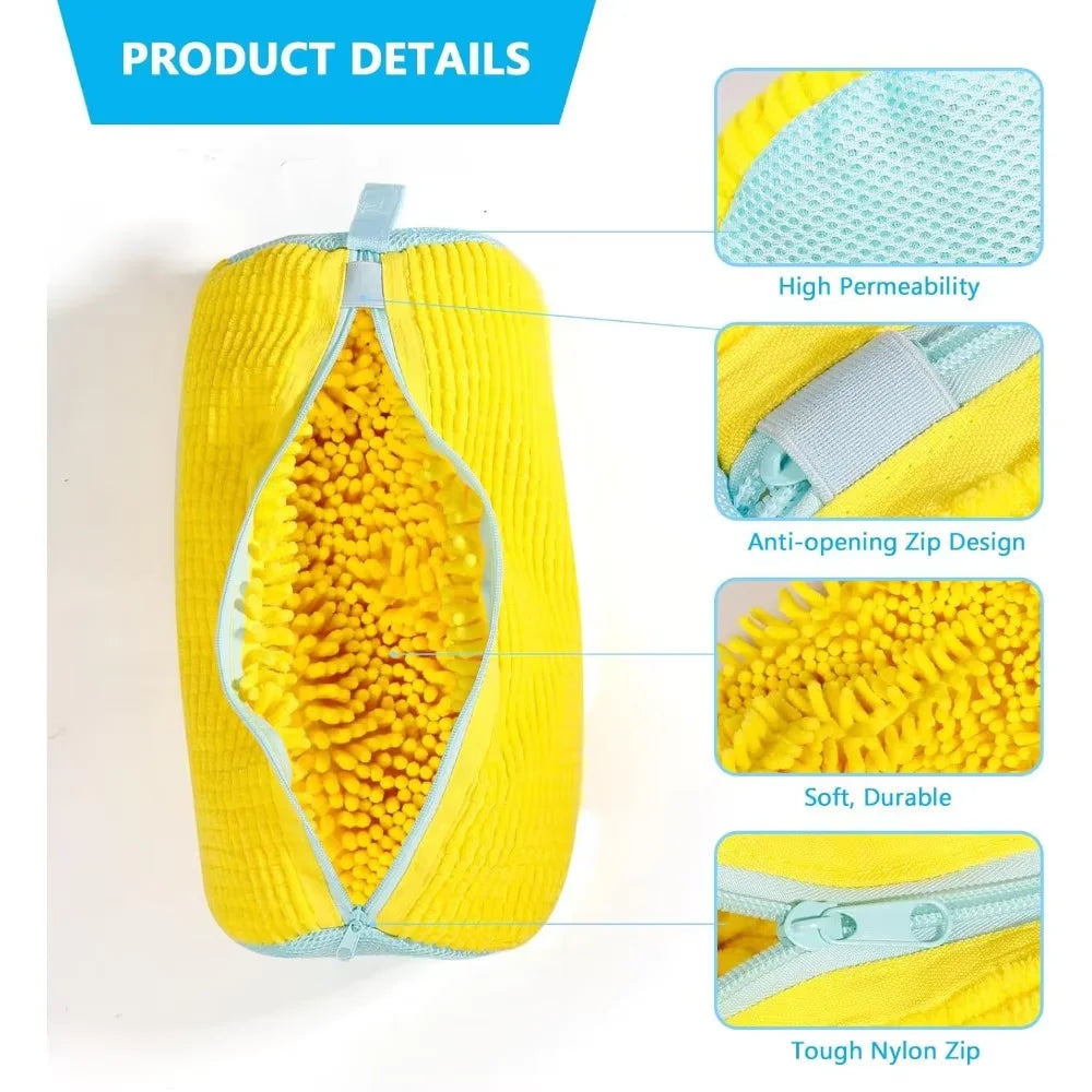Wash Shoes Bag Padded Net Laundry Shoes Protector Fluffy fibers Polyester Washing Shoes Machine Laundry Bag Drying Bags