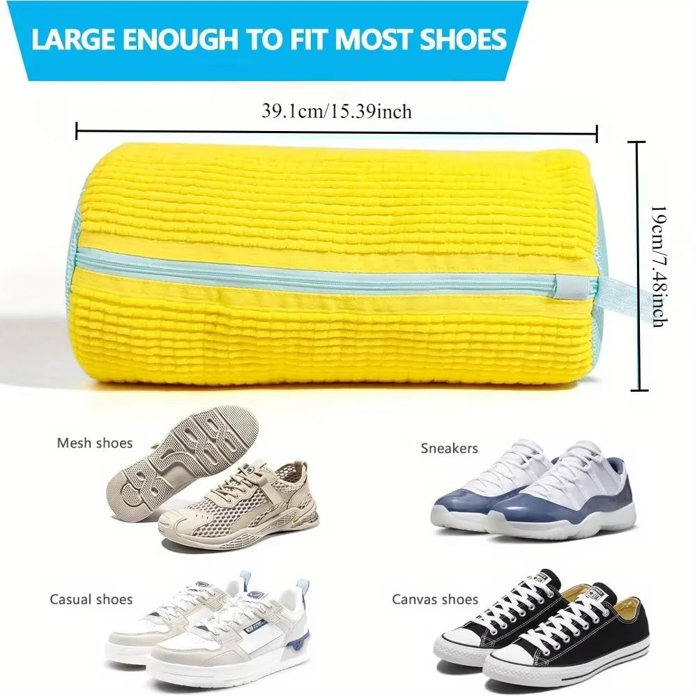 Wash Shoes Bag Padded Net Laundry Shoes Protector Fluffy fibers Polyester Washing Shoes Machine Laundry Bag Drying Bags