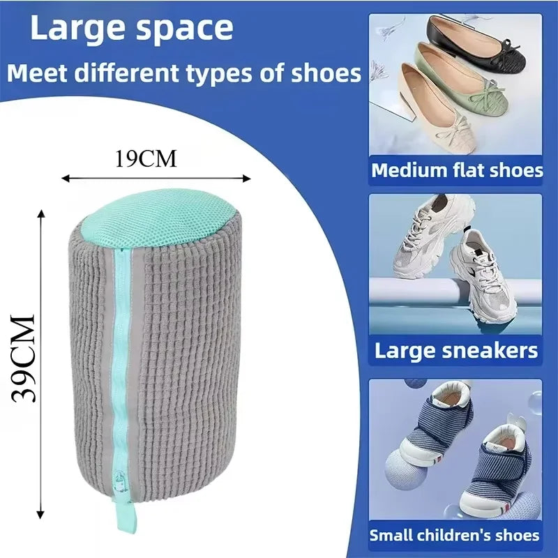Wash Shoes Bag Padded Net Laundry Shoes Protector Fluffy fibers Polyester Washing Shoes Machine Laundry Bag Drying Bags